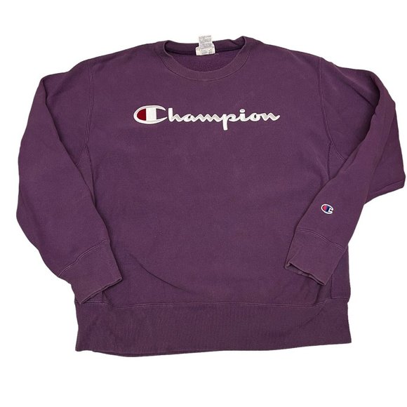 Vintage Champion Men’s L Reverse Weave Sweatshirt Streetwear Script Logo Spring - Picture 7 of 9